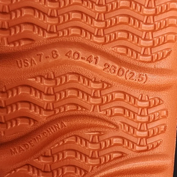 Orange Women's Slide Sandals - Picture 4 of 4